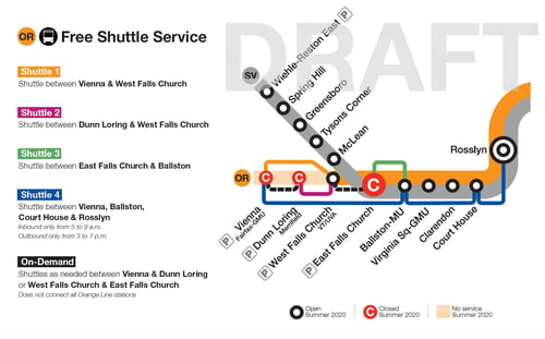 Planned 2020 Metro closures